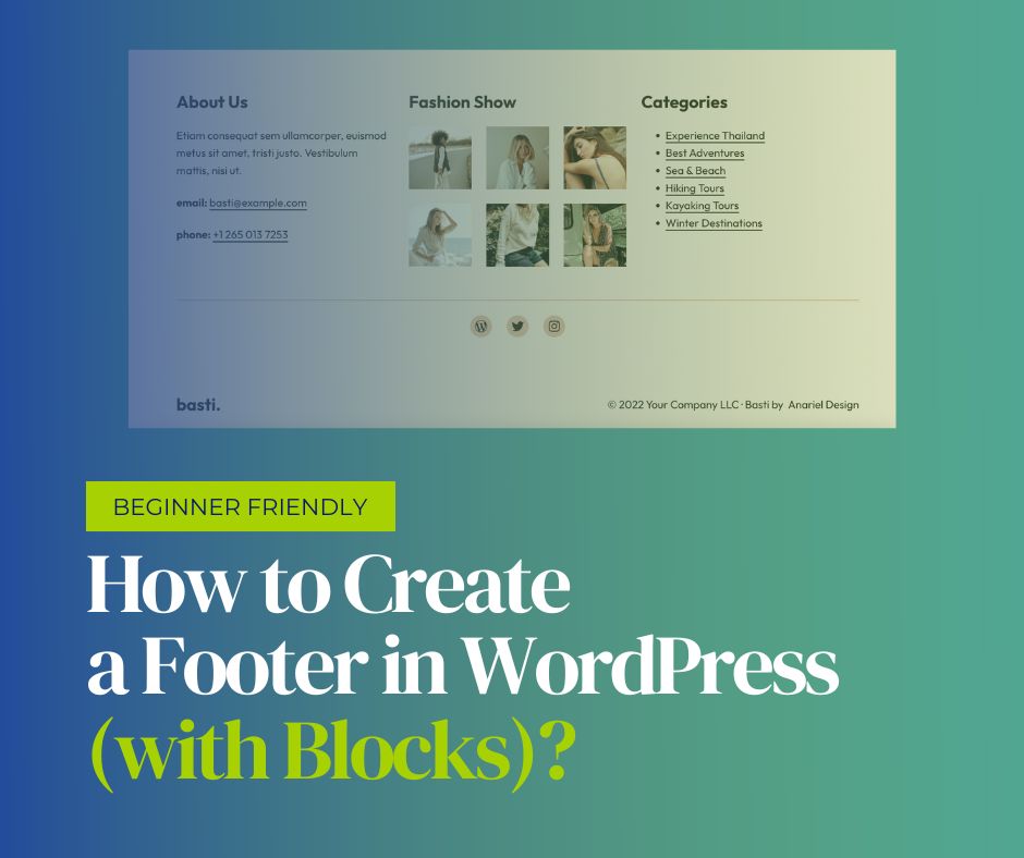 How to Create a Footer in WordPress (with Blocks)?