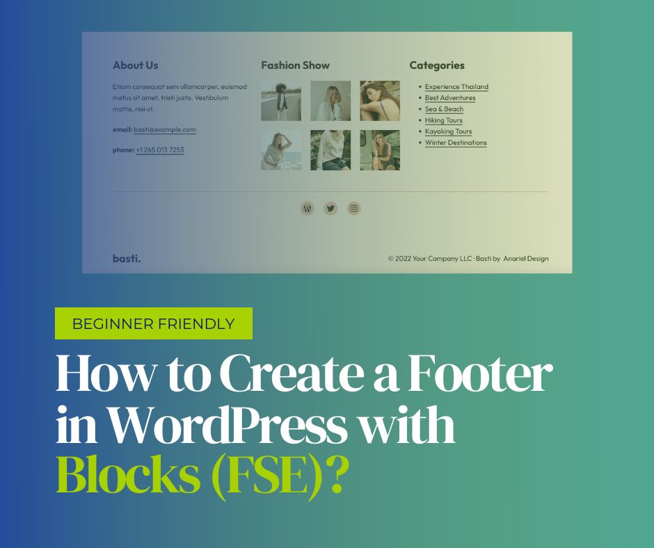 How to create footer in WordPress