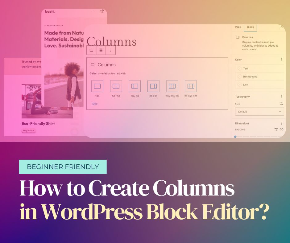 How to create Columns in WordPress Block Editor